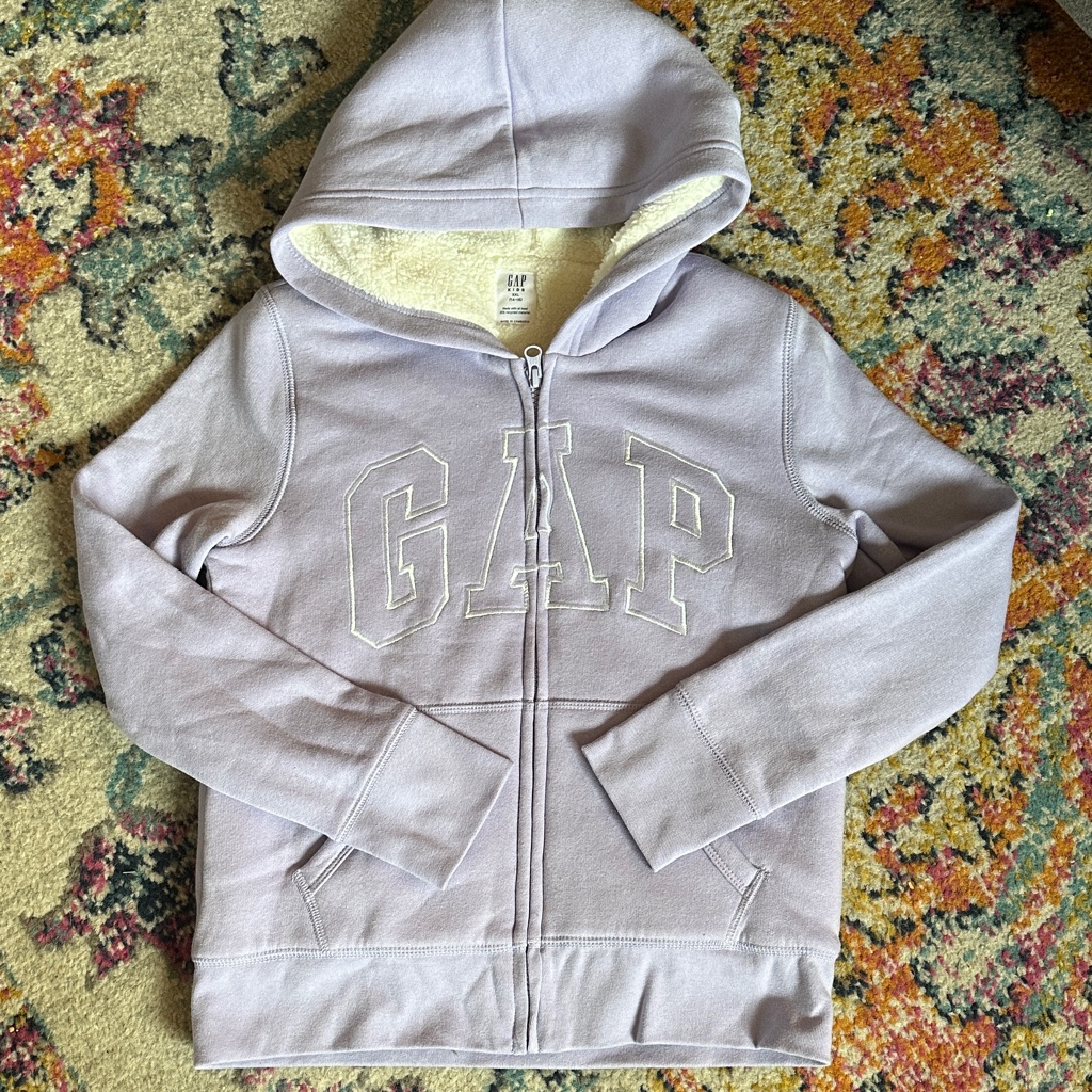 Gap Kids Fleece Lined Lavender Hoodie - Size Xxl